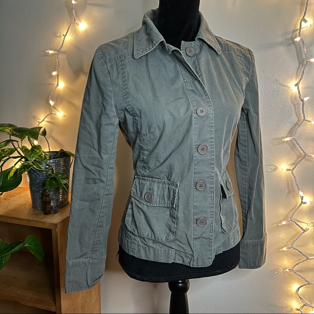 H&M Army Green Button Up Jacket